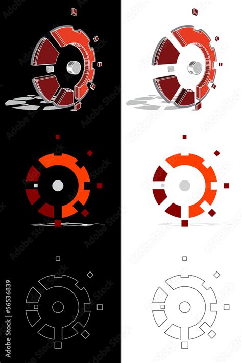 Mechanic gear logo evolution - vector eps10 Stock Vector | Adobe Stock