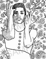 Prince Singer Coloring Pages sketch template