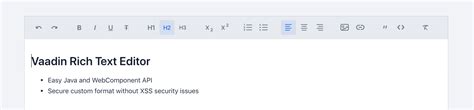 Rich Text Editor | Components | Vaadin