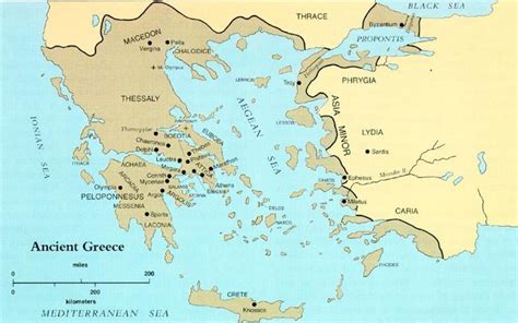 Ancient Greek world map - Ancient Greece on a world map (Southern Europe - Europe)