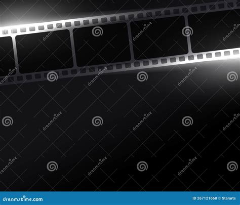 Elegant Blank Film Reel Black Background for Entertainment Stock Vector ...