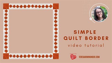 Simple quilt border video tutorial - YouTube