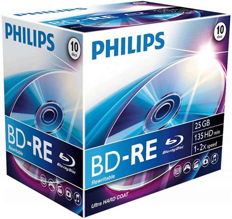 Philips 6x Speed BD-RE Rewritable Blank Blu-ray Discs - Jewel Case 10 Pack | ProductFrom.com