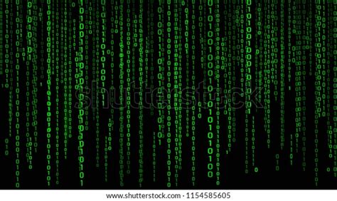 Digital Background Green Matrix Binary Computer Stock Vector (Royalty ...