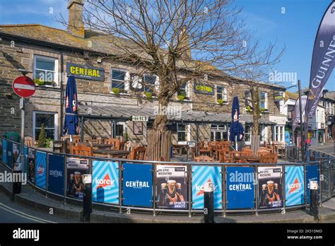 The Central pub in Newquay Town centre in Cornwall in the UK Stock Photo - Alamy