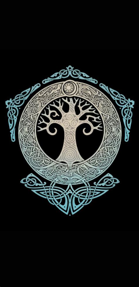 Treeoflife, life, norse, roots, runes, screen, symbol, tree, underworld, viking, HD phone ...