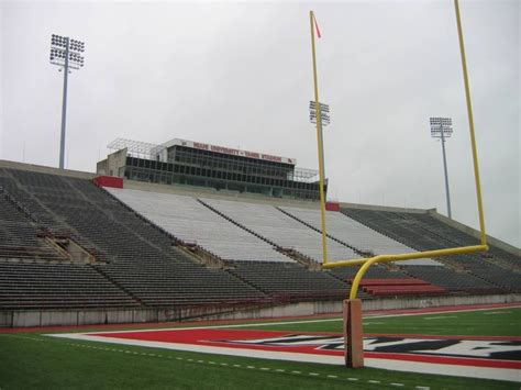 Miami University RedHawks - view of press box from field view of Fred C. Yager Stadium ...