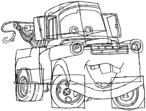 How to Draw Tow Mater from Disney Cars Movie – How to Draw Step by Step Drawing Tutorials