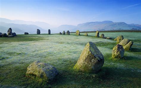 mountains, Clouds, Rock, Fields, Stones, Moss Wallpapers HD / Desktop and Mobile Backgrounds