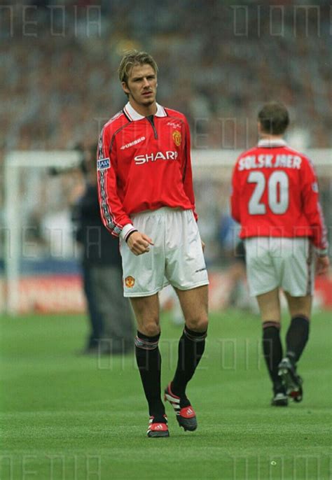 Man Utd ace David Beckham before the 1999 FA Cup Final at Wembley. | ベッカム, ファッション, ファッションアイデア