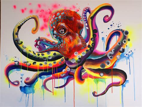 Abstract Octopus Painting - Painting Photos