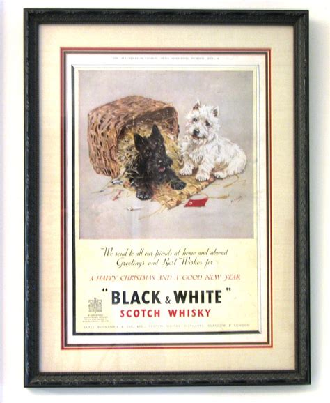 Vintage "Black & White" Scotch Whisky Advertisement Framed… | Flickr