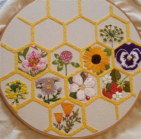 bees needed to polonate as more holy is needed Hand Embroidery Stitches, Embroidery Hoop Art ...