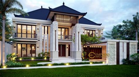 Desain Rumah Villa Bali 2 Lantai Ibu Widi di Bandung, Jawa Barat