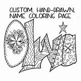 Printable Custom Name Coloring Pages sketch template