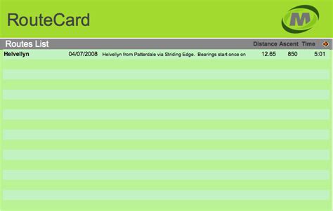 Route Card Template Excel - Cards Design Templates