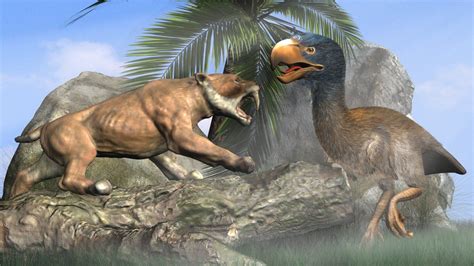 Titanis Walleri - Terror Bird Vs Smilodon 3D Model by supercigale