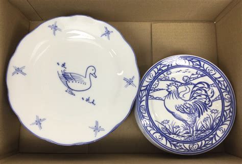 Lot - (13pc) Blue & White Porcelain Plates