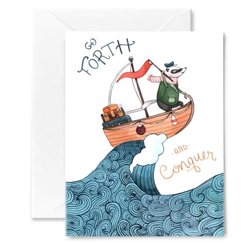 Go Forth and Conquer Card - Etsy