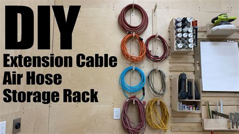 Simple DIY Extension Cable Storage Rack - YouTube