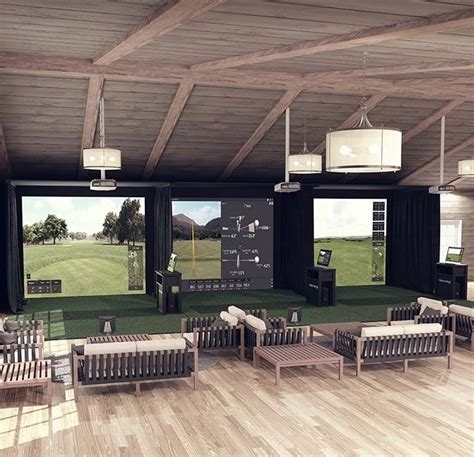 Indoor golf facility design | Golf room, Indoor golf simulator, Golf ...