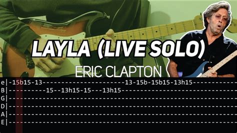 Eric Clapton - Layla solo Live at MSG (Guitar lesson with TAB) - Nikola ...