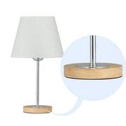 Buy Small Table Lamps Set for Bedroom, Wood Desk Lamp with White Fabric Shade for Dresses ...