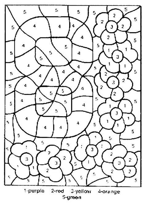 Color By Numbers Easy Printable Coloring Pages - SheniyenCerr