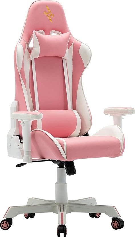 Urban Wave Pink Gaming Chair with High Back and White 2D Arms (OC Paris Version) - Pink Buy ...