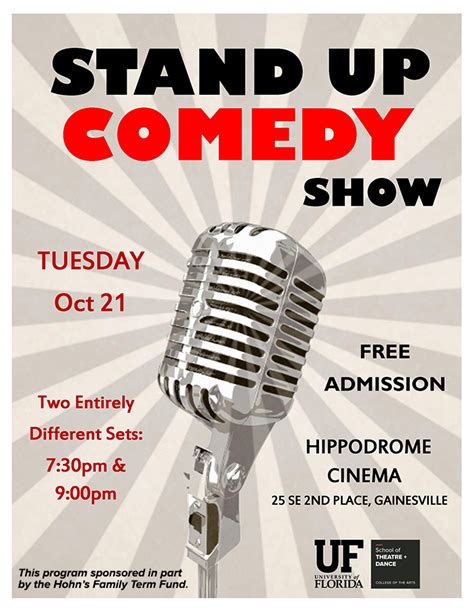 Stand Up Comedy Show | Events | College of the Arts | University of Florida