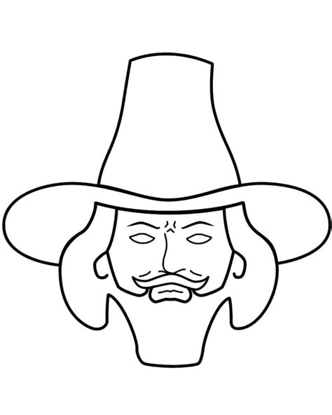 guy fawkes mask coloring page