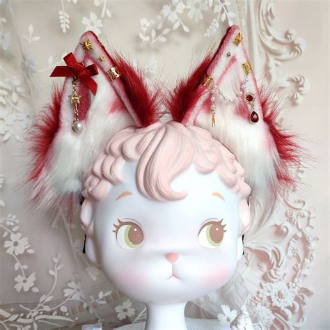 Cosplay Red Fox Ears Kit Cosplay Fox Headdress Hairband With ...