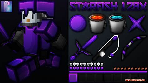 Starfish 128x Texture Pack (1.19, 1.18) - PvP Pack for Bedrock Edition - 9Minecraft.Net