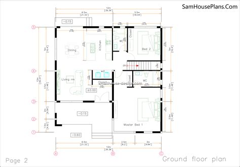 2 Bedroom Floor Plan With Dimensions In Meters | Viewfloor.co