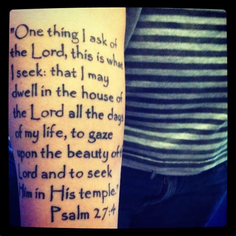 Psalm 27 Tattoo