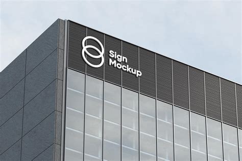 Free Building Sign Company Logo Mockup PSD - Good Mockups