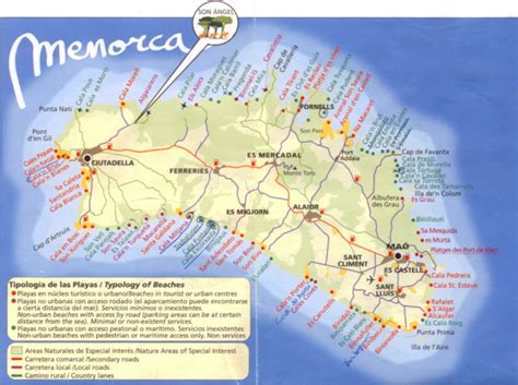 Menorca Map Beaches