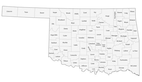 Map of Oklahoma - Cities and Roads - GIS Geography