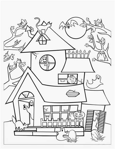 Haunted House Coloring Pages Printables at GetColorings.com | Free printable colorings pages to ...