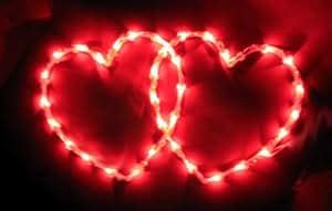 Amazon.com - Valentine's Day 2 Heart Side by Side LIGHT Window Decor - String Lights