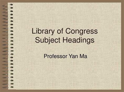 PPT - Library of Congress Subject Headings PowerPoint Presentation, free download - ID:295395