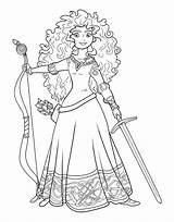Merida From Brave Coloring Page sketch template