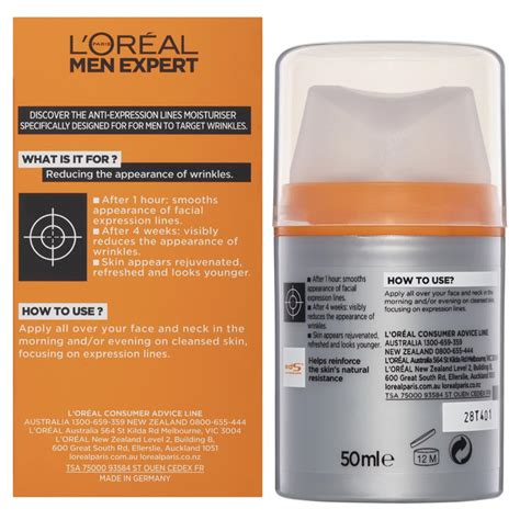 Buy L'Oreal Men's Expert Erase Wrinkles Moisturising Cream 50ml Online ...