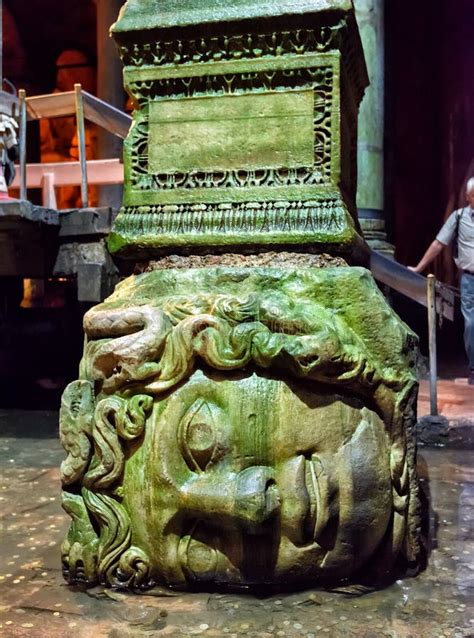 The Head of Medusa in the Basilica Cistern, Istanbul Editorial Photography - Image of ...