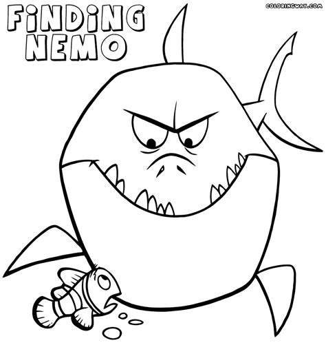 Bruce Finding Nemo Coloring Page - Coloring Home