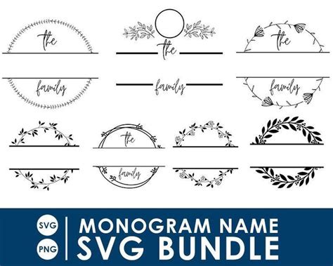 Monogram SVG Bundle Monogram SVG Cricut file monogram | Etsy in 2021 | Monogram svg, Graphic ...