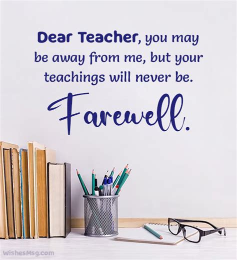 100+ Farewell Quotes and Messages For Teacher | WishesMsg