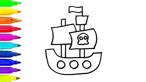 Pirate Boat Drawing at GetDrawings | Free download