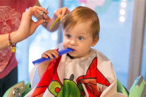 First baby boy haircut — Stock Photo © Patryk_Kosmider #112410800