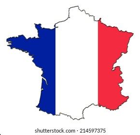 France Map Flag Stock Illustration 129760214